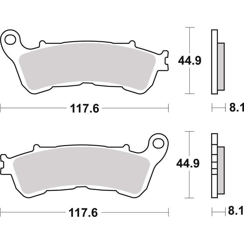 Sbs Jarrupalat Sintered Taakse HONDA