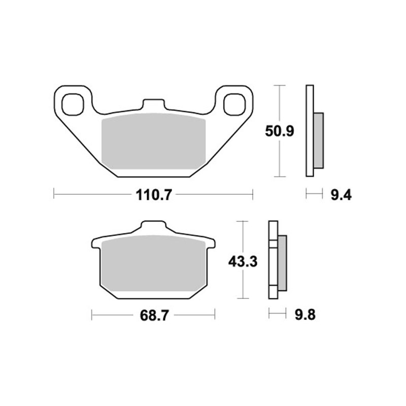 Sbs Jarrupalat Sintered Taakse KAWASAKI