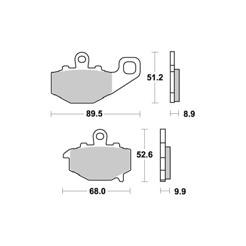Sbs Jarrupalat Sintered Taakse KAWASAKI