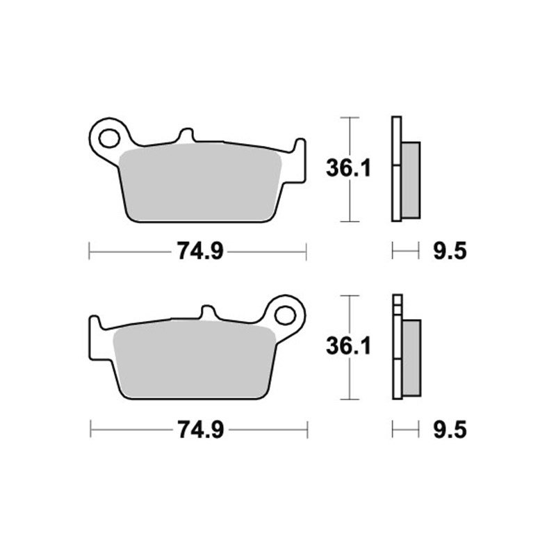 Sbs Jarrupalat Racing Sintered GAS GAS, HONDA, KAWASAKI, SUZUKI, TM, YAMAHA