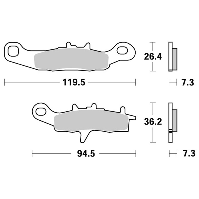 Sbs Jarrupalat Sintered Offroad KAWASAKI, SUZUKI