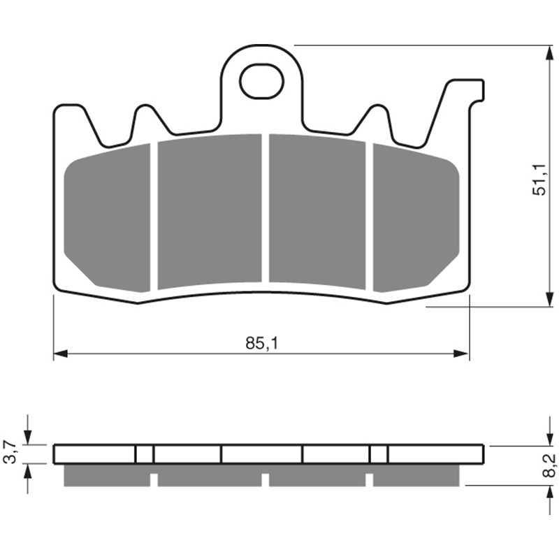 GOLDFREN Jarrupalat 328 Ceramic Carbon S3 APRILIA, BMW, DUCATI, INDIAN, KAWASAKI, MV AGUSTA, TRIUMPH
