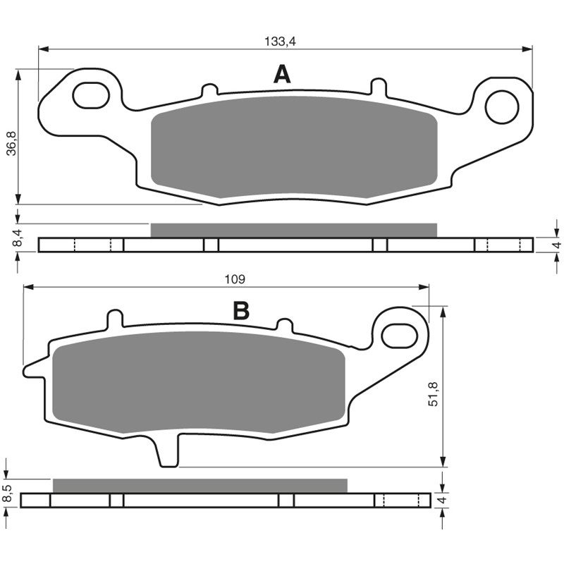 GOLDFREN Bromspinta 124 Ceramic carbon S3 KAWASAKI, SUZUKI