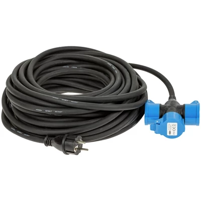 Jatkojohto kumi 3-os 20m, 230V 2,5X3H07RN