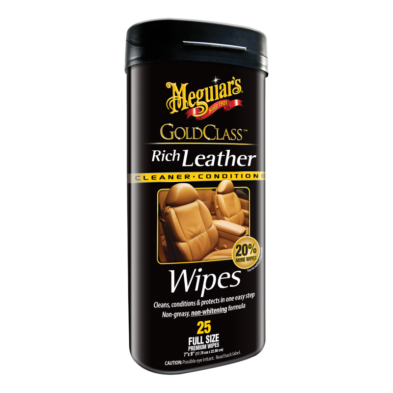 Meguiar’s Gold Class™ Rich Leather Wipes Nahanpuhdistusliinat