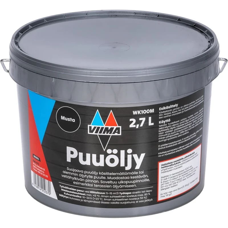 Wiima puuöljy 2,7l, musta