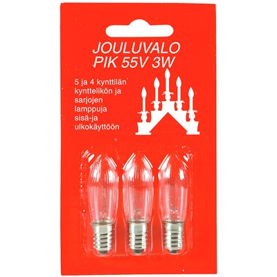 Airam varalamput 3W 55V PIK E10/3BL