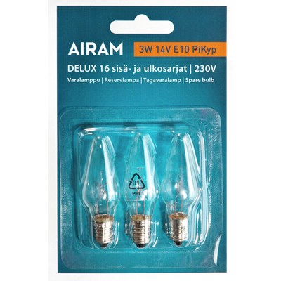 Airam Varalamppu 16 = 3W 14V PiKyp/3 blister
