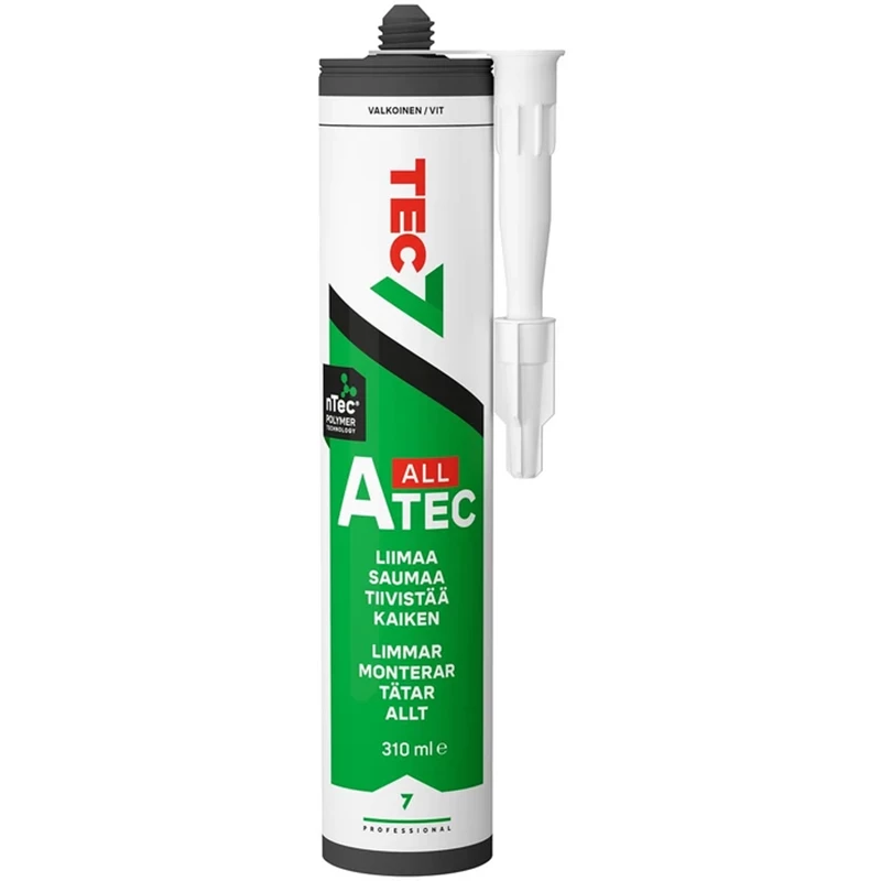 A-TEC Liima- ja tiivistemassa 310ml, Valkoinen
