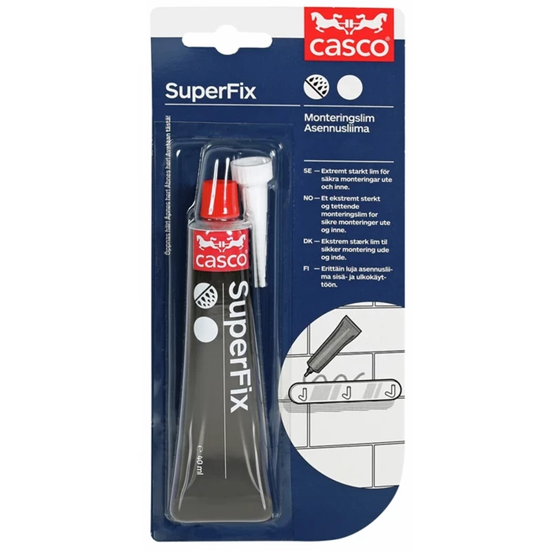 Asennusliima 40ml Superfix+ Mini valkoinen