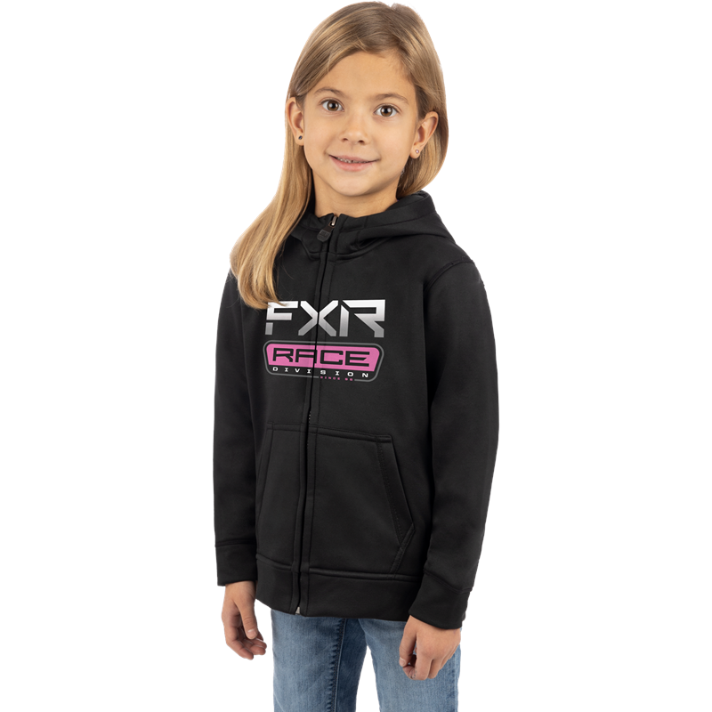 Yth Race Division Tech Hoodie XS Black/E Pink