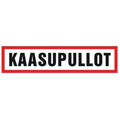 Opaste 400x100 Kaasupullot, muovi