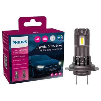 LED-Ajovalopolttimopari H7/H18, Philips