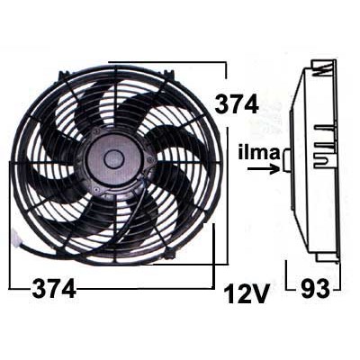 Vapaatuuletin 12V/14'