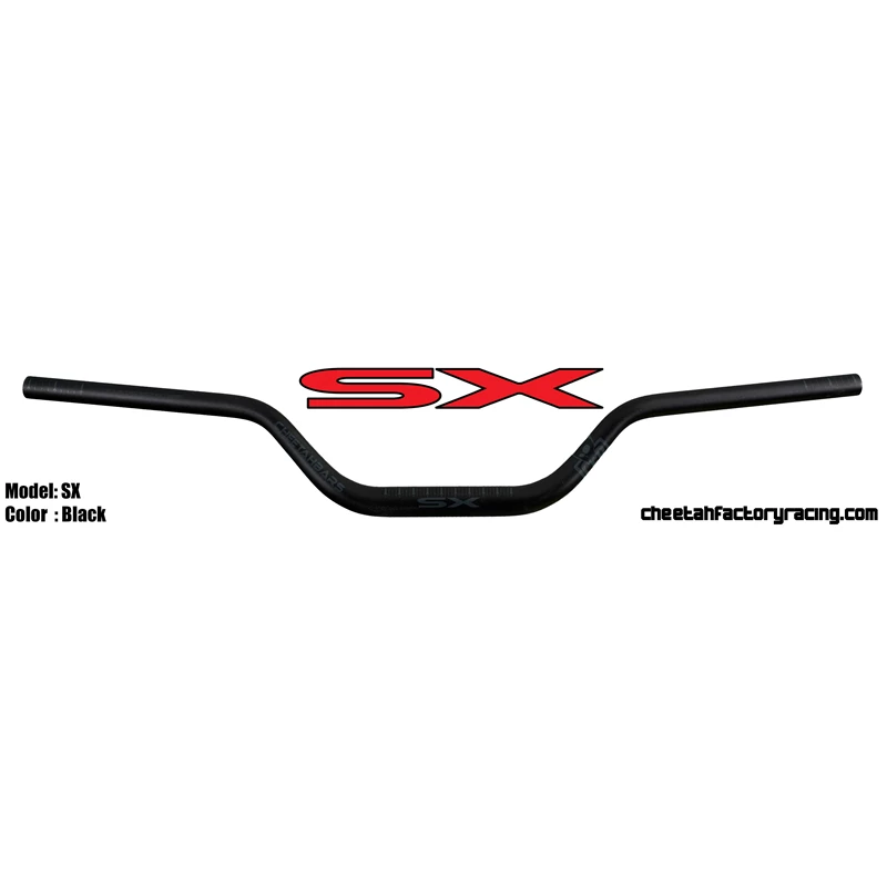 CFR SX Ohjaustanko (SNOWBIKE) Flat Musta