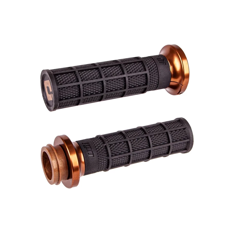 ODI Street V-TWIN Lock-On HART-LUCK Full-Waffle BLACK/Bronze/bronze