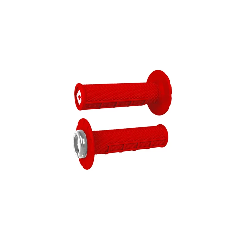ODI Half-Waffle V2.1 ATV MX Grip 125mm Bright Red/Silver