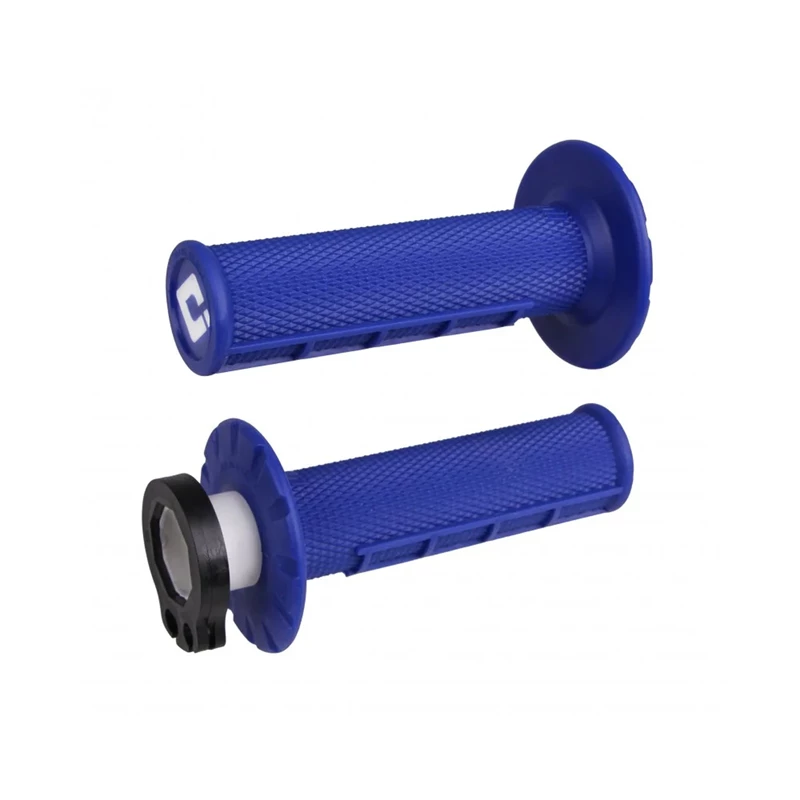 ODI Half-Waffle MX Lock-On Grip Set Blue