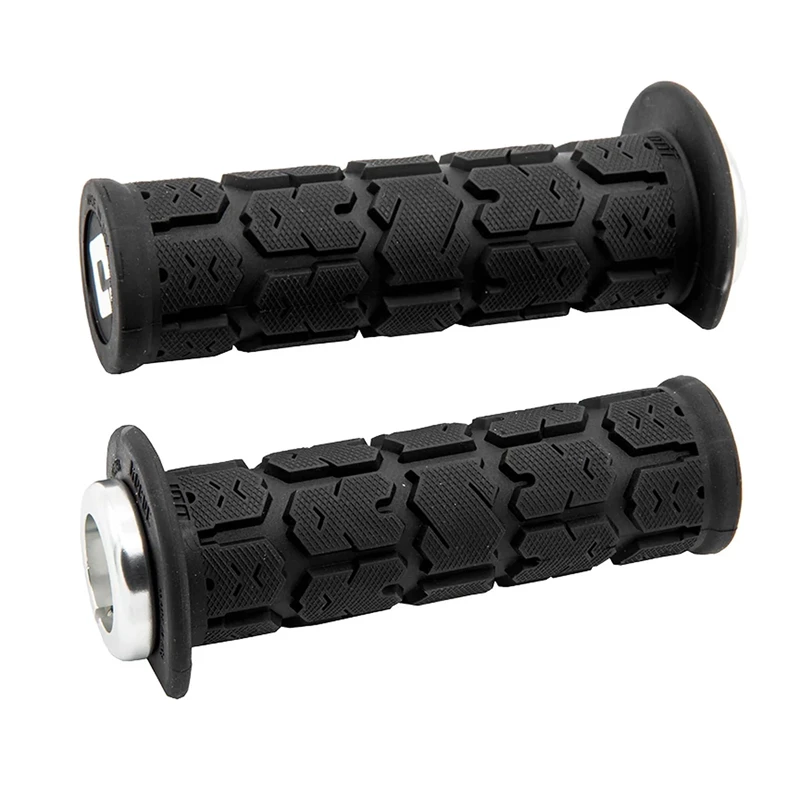 ODI (Single-Clamp) GRIPS ROGUE ATV/PWC - V2.1 L/O 125mm ¾ Flg Black w/Silver Cla