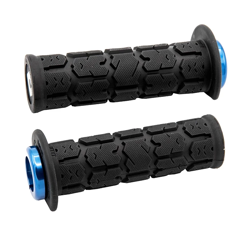 ODI (Single-Clamp) GRIPS ROGUE ATV/PWC - V2.1 L/O 125mm ¾ Flg Black w/Blue Clamp