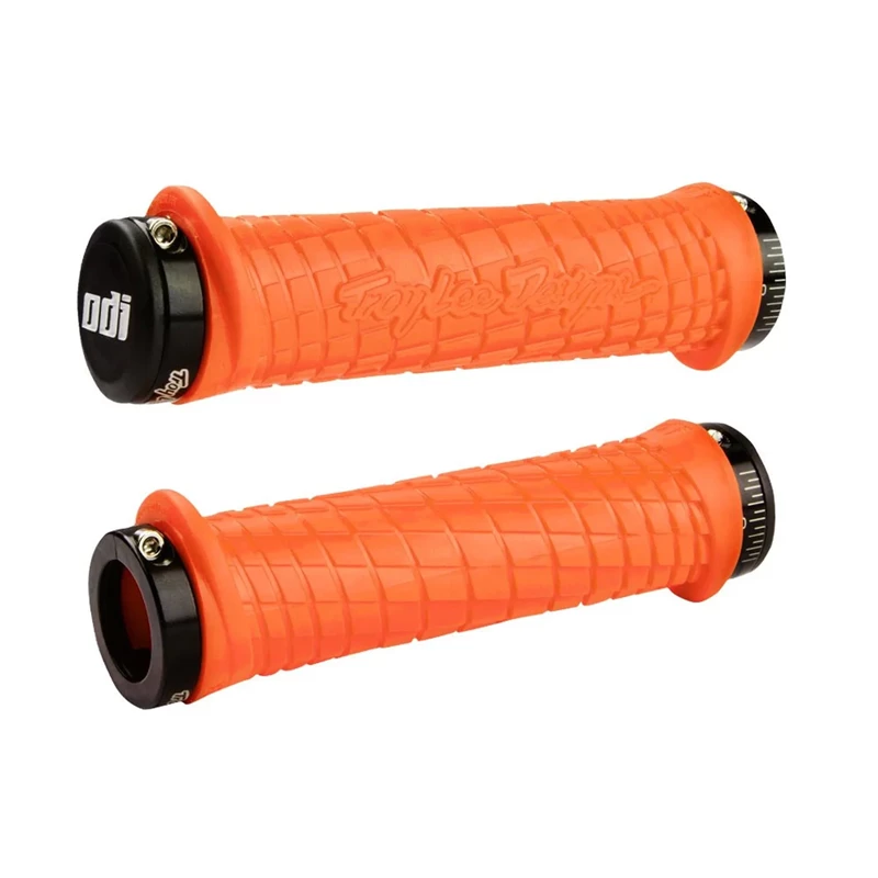 ODI LOCK-ON Grips Troy Lee Designs Signature Series Flo-Orange W/Black