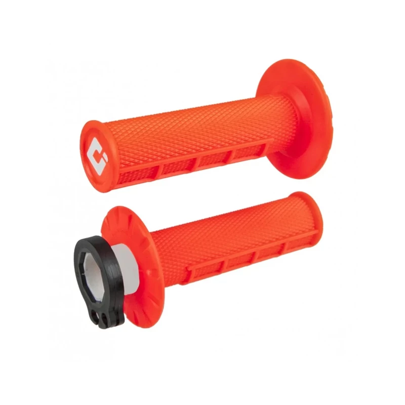 ODI Half-Waffle MX Lock-On Grip Set FLO-Orange
