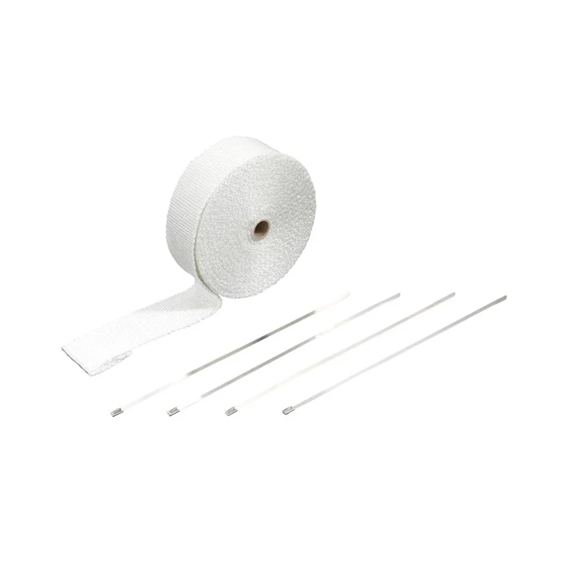 Pakoputken lämpöeriste Wrap White 10 Mtr