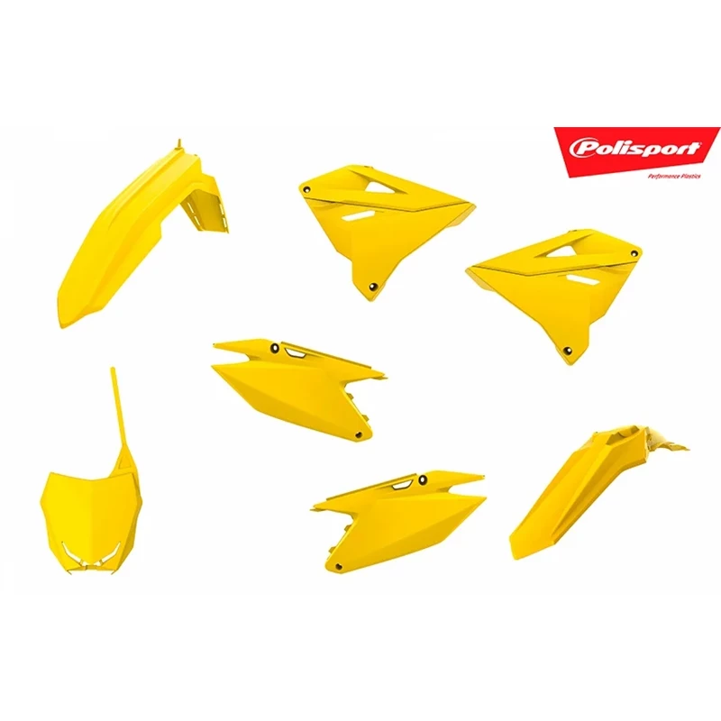 Polisport plastic kit Suzuki RM125/250 (01-08) Restyling 19 style keltainen (1)