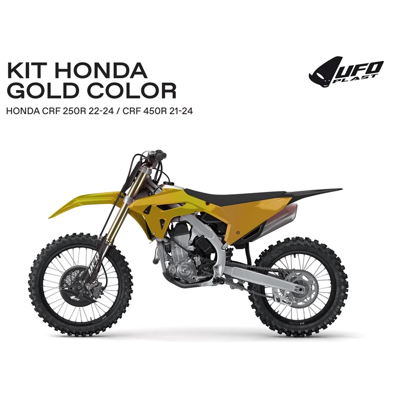 UFO Muovisarja 6-osainen CRF250R 22-24- ,CRF450R 21-24 Gold/Black