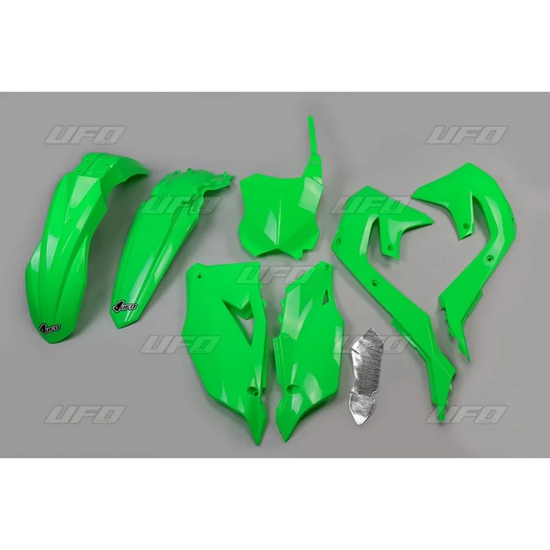 UFO Plastic kit Green FluoKX250F 21-24 KX450F 19-23