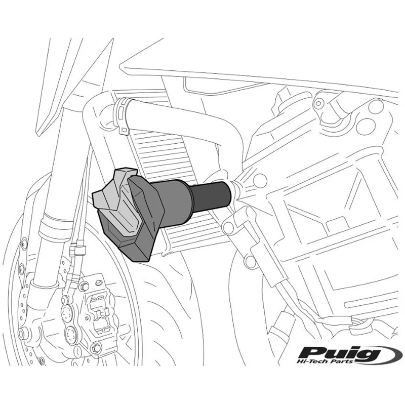 Puig Crash Pads R19 Suzuki Gsxr1000R 17-18'' C/Black