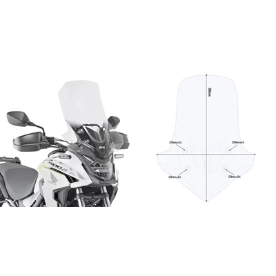 Givi Specific screen, transparent 58 x 45 cm (H x W) CB 500 X (19)
