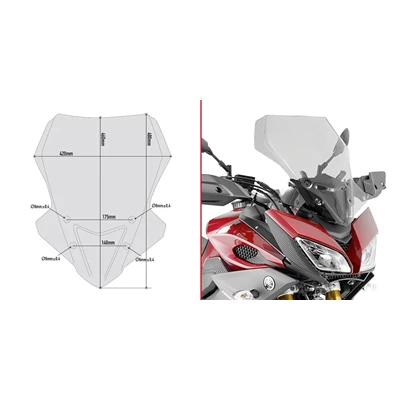 Givi Spoileriplexi 48 x 42 cm (k x l) MT-09 Tracer (15)