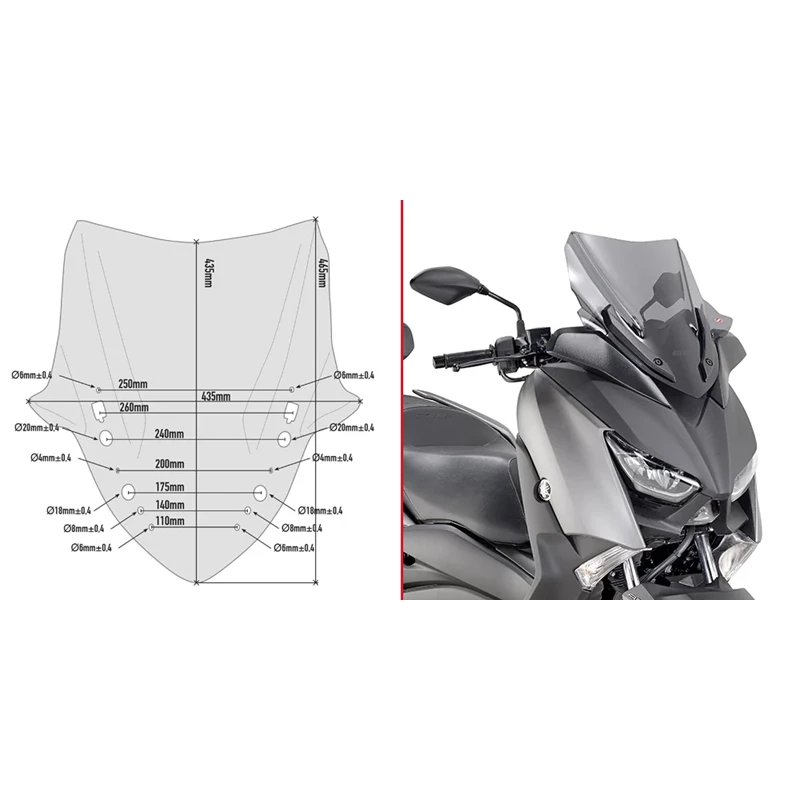 GIVI SPOILER YAM. X-MAX 300 (2017)