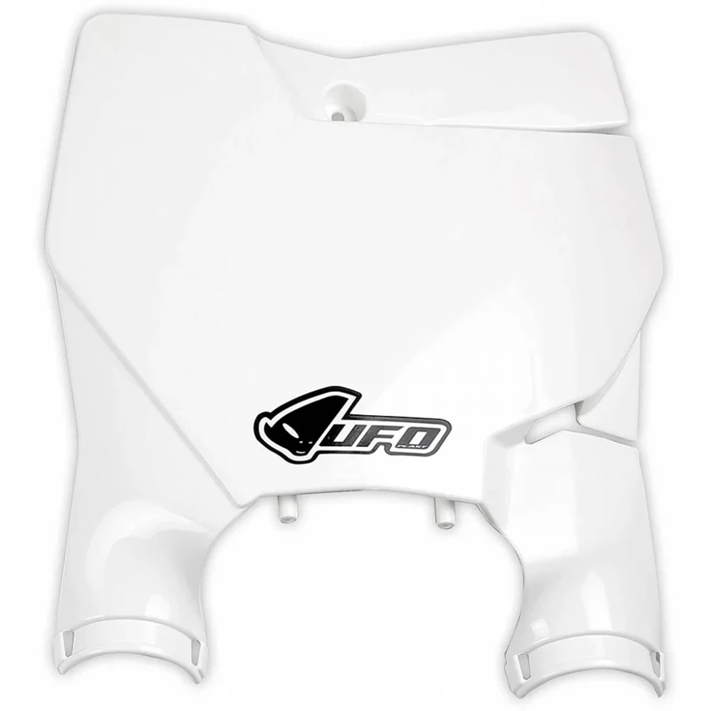 UFO Stadium Front number plate KTM 125/450 SX/SX-F 16-22 White 047
