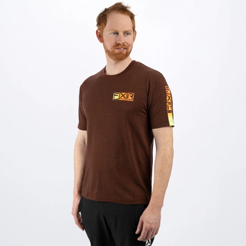 M Helium Tech SS Jersey Rust Heather/Orange S