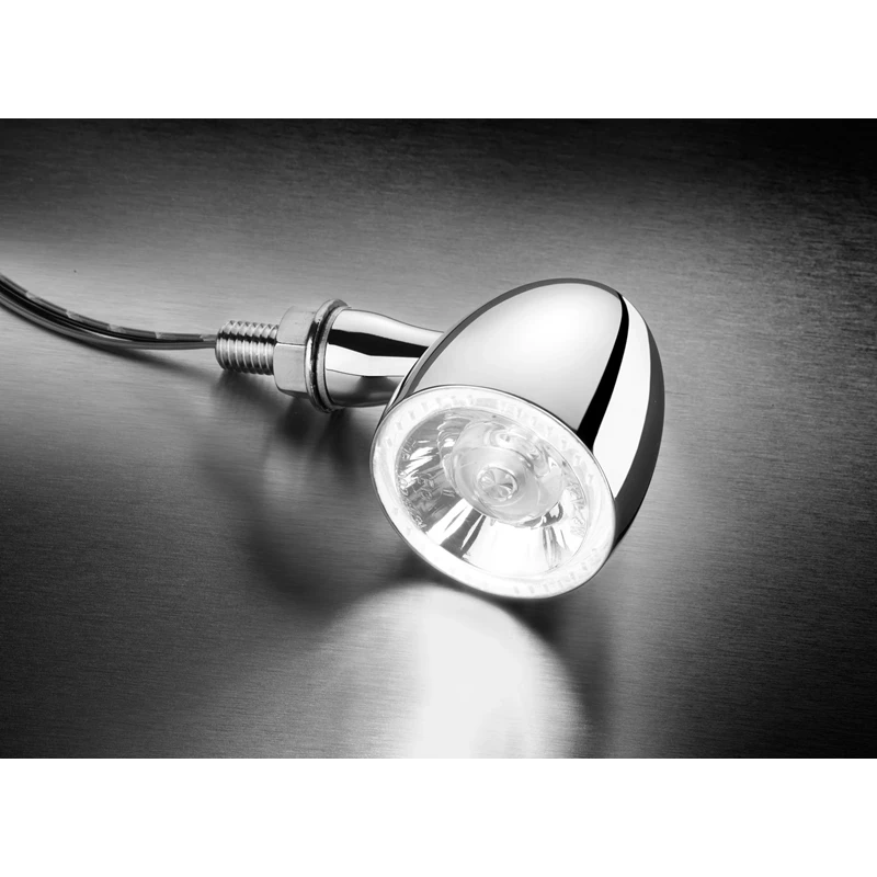 Kellermann Bullet 1000® PL White chrome w/ clear glass