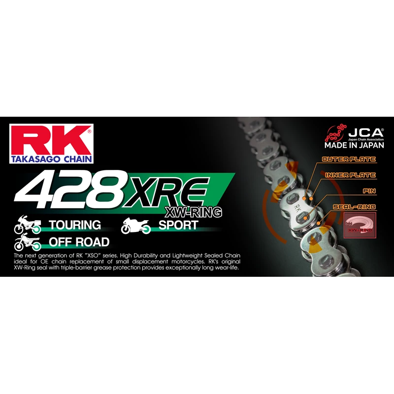 RK 428XRE XW-rengasketju +CL (jousil.)