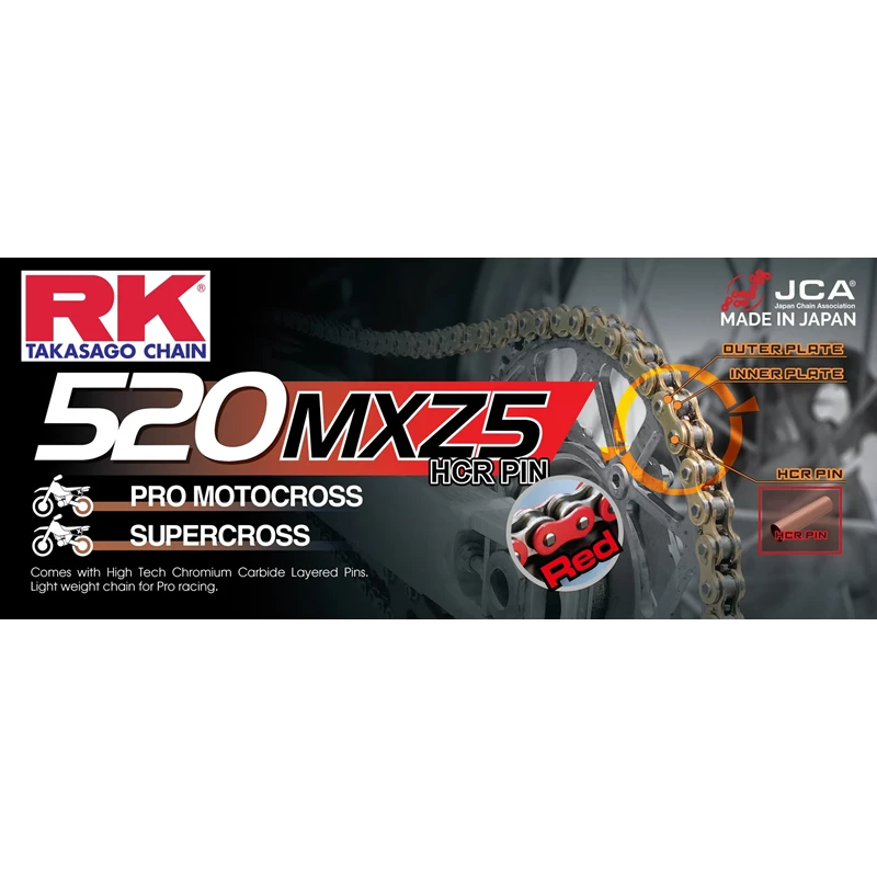 RK RR520MXZ5 Offroad Pro ketju Punainen +CL (Jousil.)