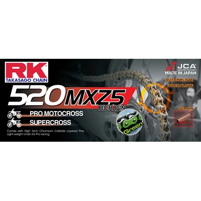 RK MM520MXZ5 Offroad Pro ketju Vihreä +CL (Jousil.)