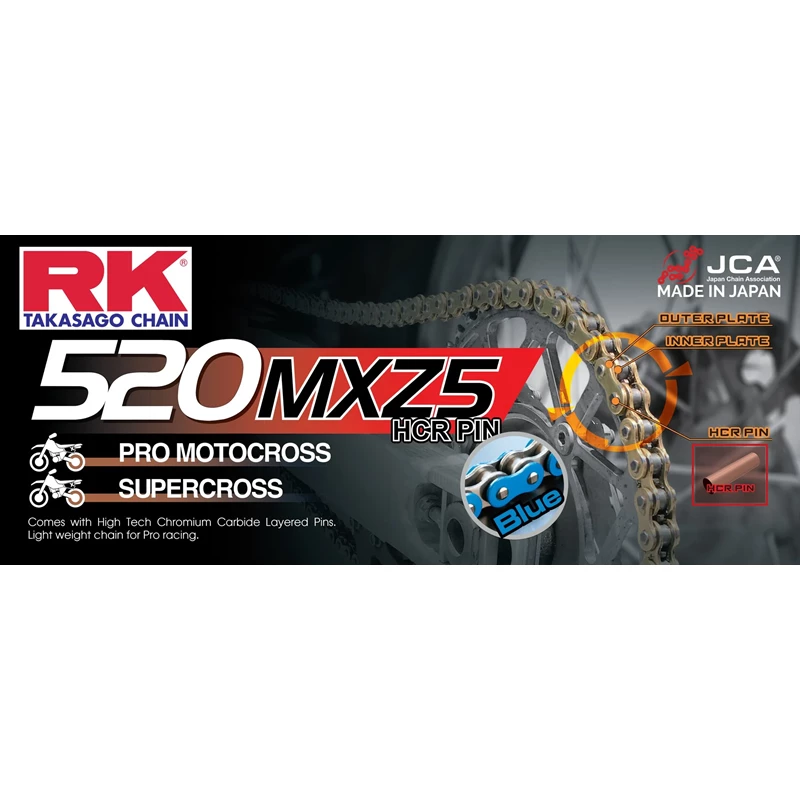 RK BB520MXZ5 Offroad Pro ketju Sininen +CL (Jousil.)