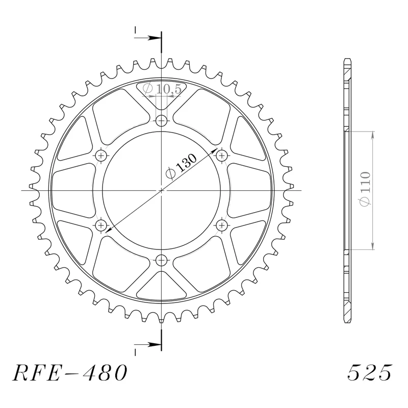 Supersprox Teräs takaratas  RFE-480:48