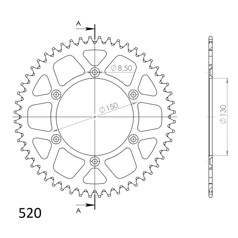 Supersprox Alu TakaratasYA YZ/YZ F 99- Sininen 48