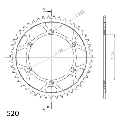 Supersprox Teräs takaratas 460.49