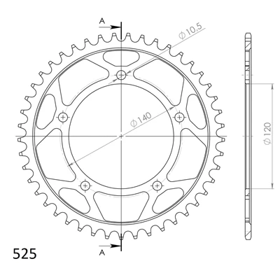 Supersprox / JT Teräs takaratas 1792.45