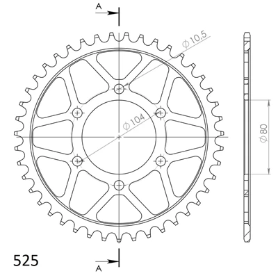 Supersprox / JT Teräs takaratas 1489.43