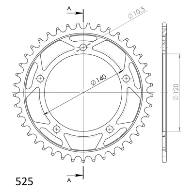 Supersprox / JT Teräs takaratas 1792.42