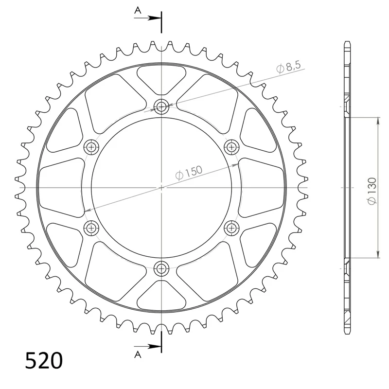 Supersprox / JT Teräs takaratas 251.49