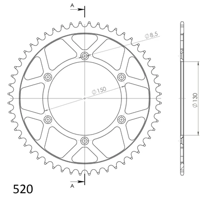 Supersprox / JT Teräs takaratas 251.49