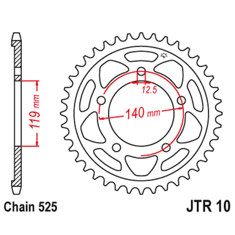 JT Rear Sprocket JTR10.42ZBK